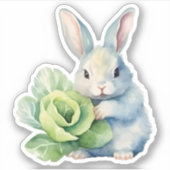Sticker Lapin avec chou (Devant)