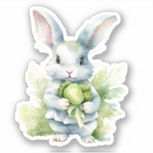 Sticker Lapin avec chou