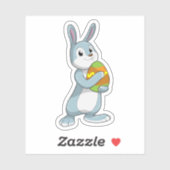 Sticker Lapin avec oeuf (Feuille)