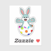 Sticker Lapin avec oeuf (Feuille)