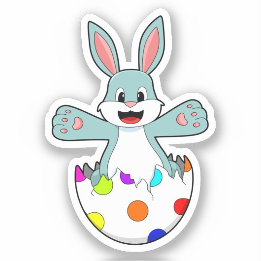 Sticker Lapin avec oeuf (Recto)