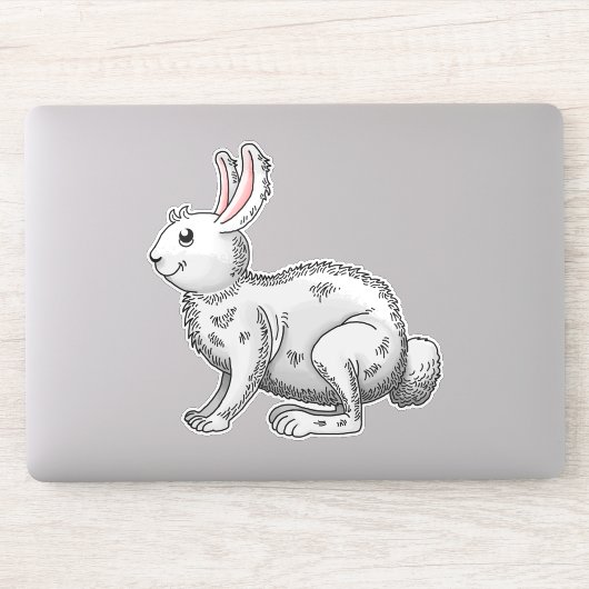 Sticker Lapin blanc de Pâques (Ordinateur)