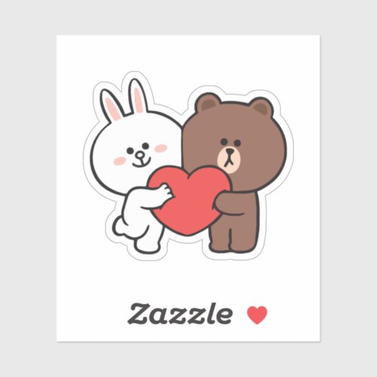 Sticker lapin Brown de coni (Feuille)