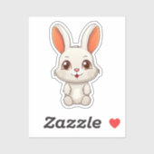 Sticker lapin caricature (Feuille)