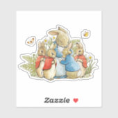 Sticker Lapin classique en veste bleue (Feuille)