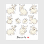 Sticker Lapin Cudely Lapins Bonanza - couture personnalisé (Feuille)