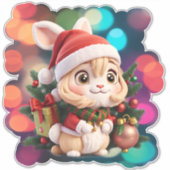 Sticker Lapin de Noël (Devant)