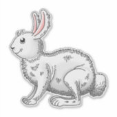 Sticker Lapin de Pâques blanc (Devant)