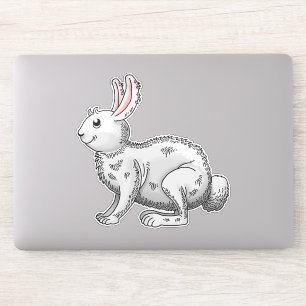 Sticker Lapin de Pâques blanc