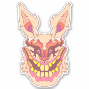 Sticker Lapin de Pâques effrayant