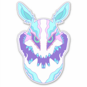 Sticker Lapin de Pâques effrayant