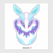 Sticker Lapin de Pâques effrayant (Feuille)