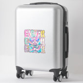 Sticker Lapin de Pâques Joyeux Coquette Nœud Prépa Jour de (Sur valise)
