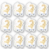 Sticker Lapin De Pâques Sur Un Scooter (Devant)