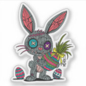 Sticker Lapin de Pâques Voodoo (Devant)