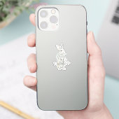 Sticker Lapin de velours drôle (Téléphone)