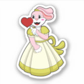 Sticker Lapin en mariée avec robe de mariée.PNG (Devant)