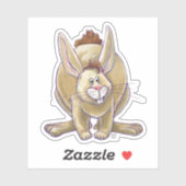 Sticker Lapin Fluffy Parade Animale (Feuille)