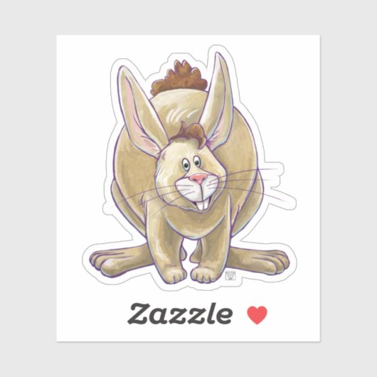 Sticker Lapin Fluffy Parade Animale (Feuille)