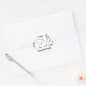Sticker lapin géant flamand (Enveloppe)