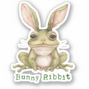 Sticker Lapin Grenouille aux Oreilles Tombantes Toad Pâque