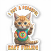Sticker Lapin Hippie Boho Paisible Sentiment Facile (Recto)