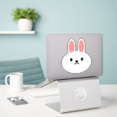 Sticker Lapin Lapin (Ordinateur portable sur le bureau)