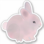 Sticker Lapin lapin mignon rose (Devant)
