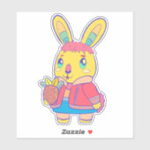 Sticker Lapin Mignon (Feuille)