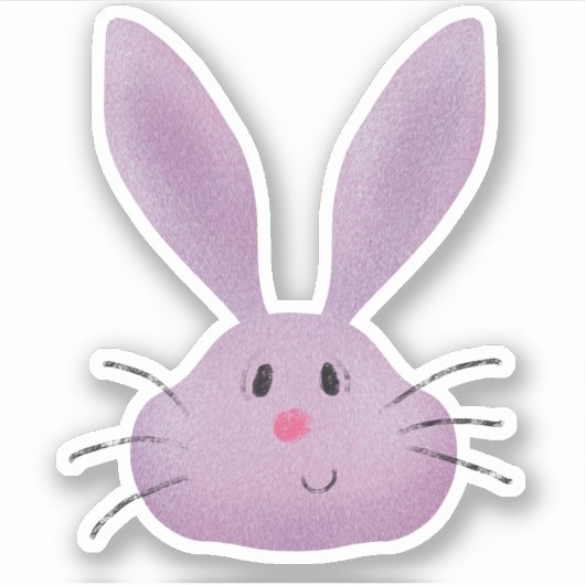 Sticker Lapin pourpre (Devant)