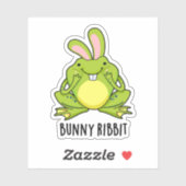 Sticker Lapin Ribbit Funny Lapin Frog Pun (Feuille)