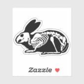 Sticker Lapin squelette (Feuille)
