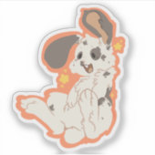 Sticker lapin tacheté (Devant)