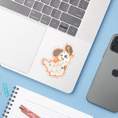 Sticker lapin tacheté (Ordinateur portable avec iPhone)