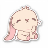 Sticker Lapin Triste Mignon (Devant)