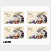 Sticker lapin vintage de Pâques (Feuille)