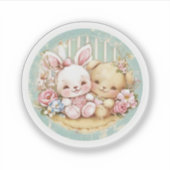 Sticker lapin vintage et ours (Devant)