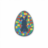 Sticker Lapins de Pâques en briques de construction Garçon (Devant)