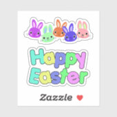 Sticker Lapins de réservation de scrap Happy Easter (Feuille)