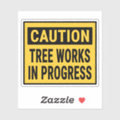 Sticker L'arbre de prudence fonctionne en cours (Feuille)