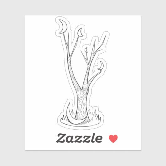 Sticker L'Arbre Lune (Feuille)