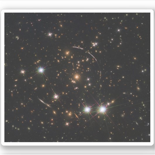 Sticker L'Arc Sunburst Dans Un Gros Cluster Galaxy (Devant)