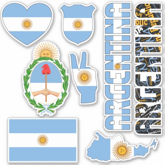 Sticker L'Argentine Extraordinaire forme les symboles nati (Devant)