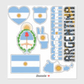 Sticker L'Argentine Extraordinaire forme les symboles nati (Feuille)