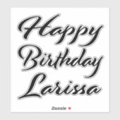Sticker Larissa Nom Prénom Anniversaire de l'autocollant n (Feuille)
