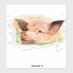Sticker L'art animal de la ferme Watercolor