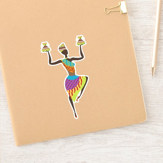 Sticker L'art des femmes africaines mignonnes (Carnet)