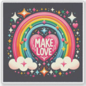 Sticker L'artisanat avec un arc-en-ciel coloré (Devant)
