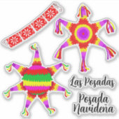 Sticker Las Posadas Piñatas with Posada Navideña (Devant)