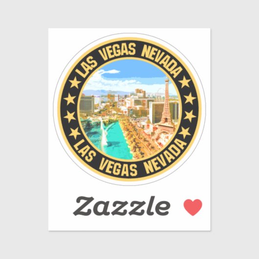 Sticker Las vegas (Feuille)